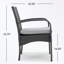 Ensemble de 2 fauteuils en osier avec coussin d'assise moelleux