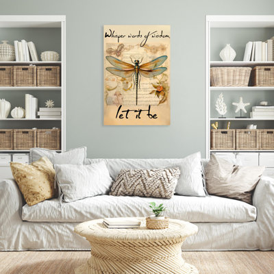Libellule «Let It Be» sur toile