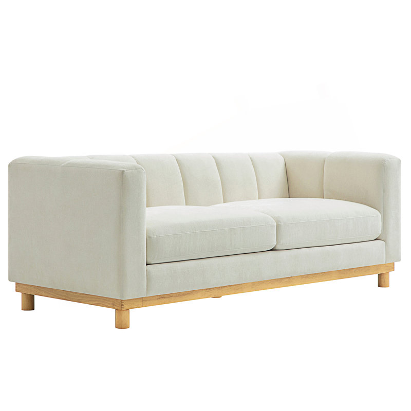 Canapé moderne, causeuse, Chenille beige