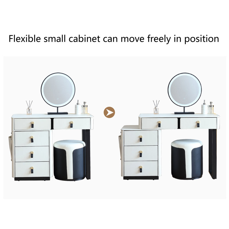 Ensemble de coiffeuse et tabouret de bar Barenia