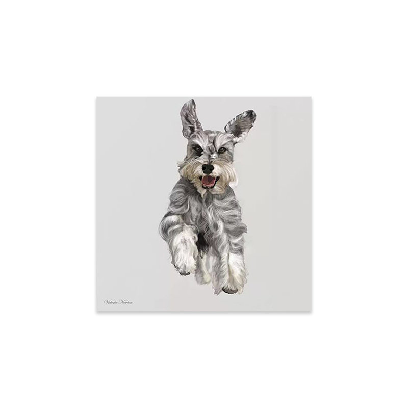 Schnauzer, reproduction sur verre acrylique, H 24 po x l 24 po x P 0,25 po