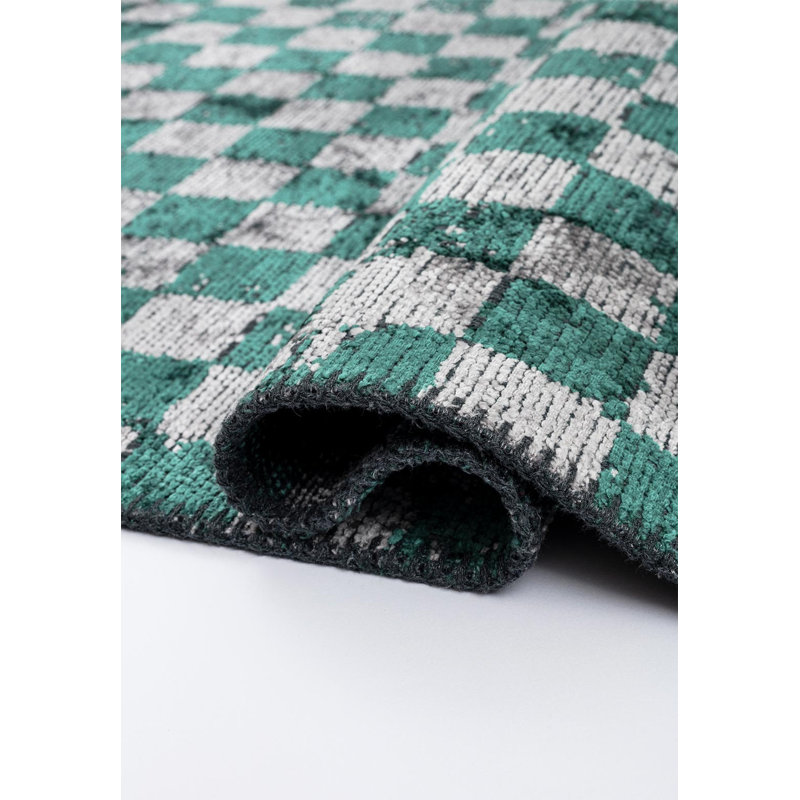 Rapture Checkered Area Rug, Rectangle 9'10" x 14'