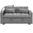 Grey Velvet Foldable Bed With Adjustable Back, Charging & Phone Stand Access Modern In Velvet, Back And /Phone Feature