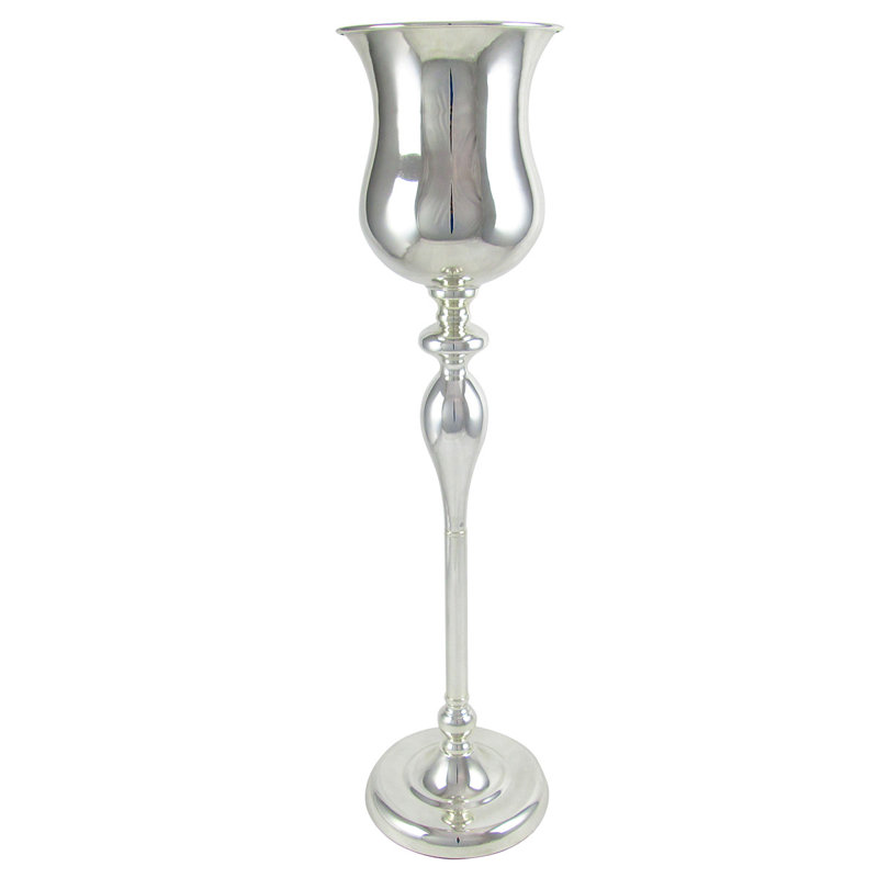 Vase de sol Allenhurst, H 25 po x l 8 po x p 8 po, Argent