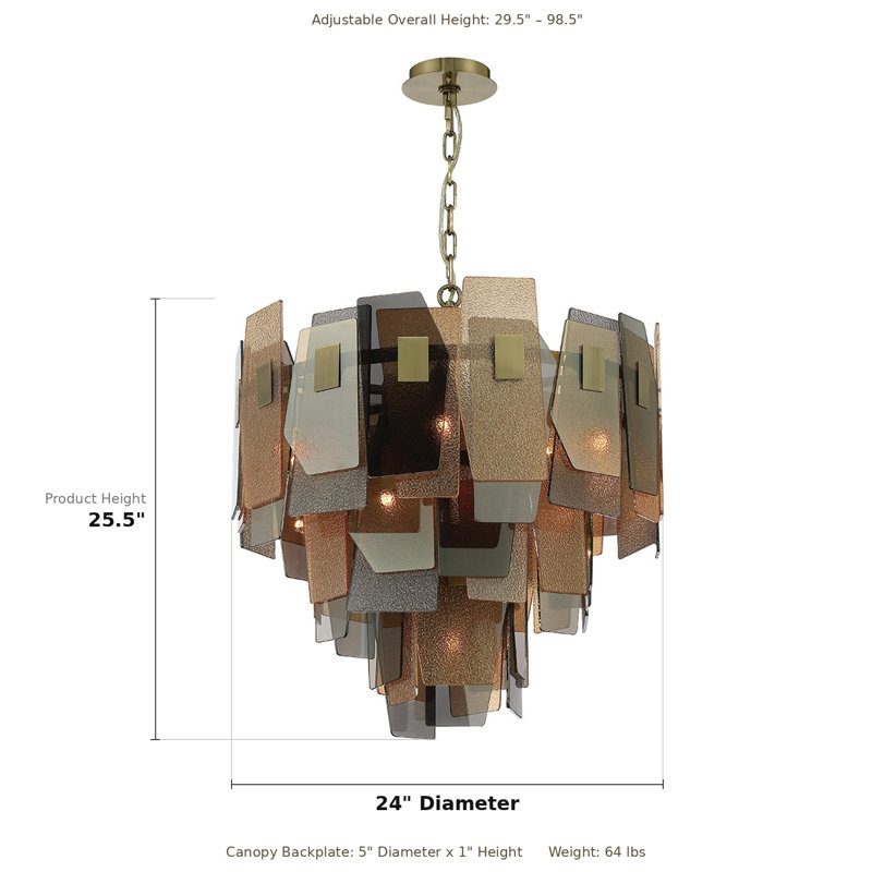 Lustre 10 lumières Cocolina en bronze