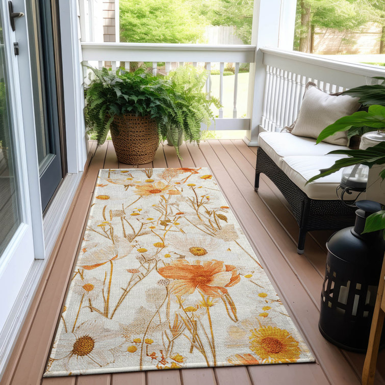 Machine Washable Indoor/Outdoor Claudian ACN1500 Ivory Rug