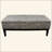 Storage Bench, 48"L x 20.5"W x 19.5"H, Dual Lift, Old-World Print | Black | Wood