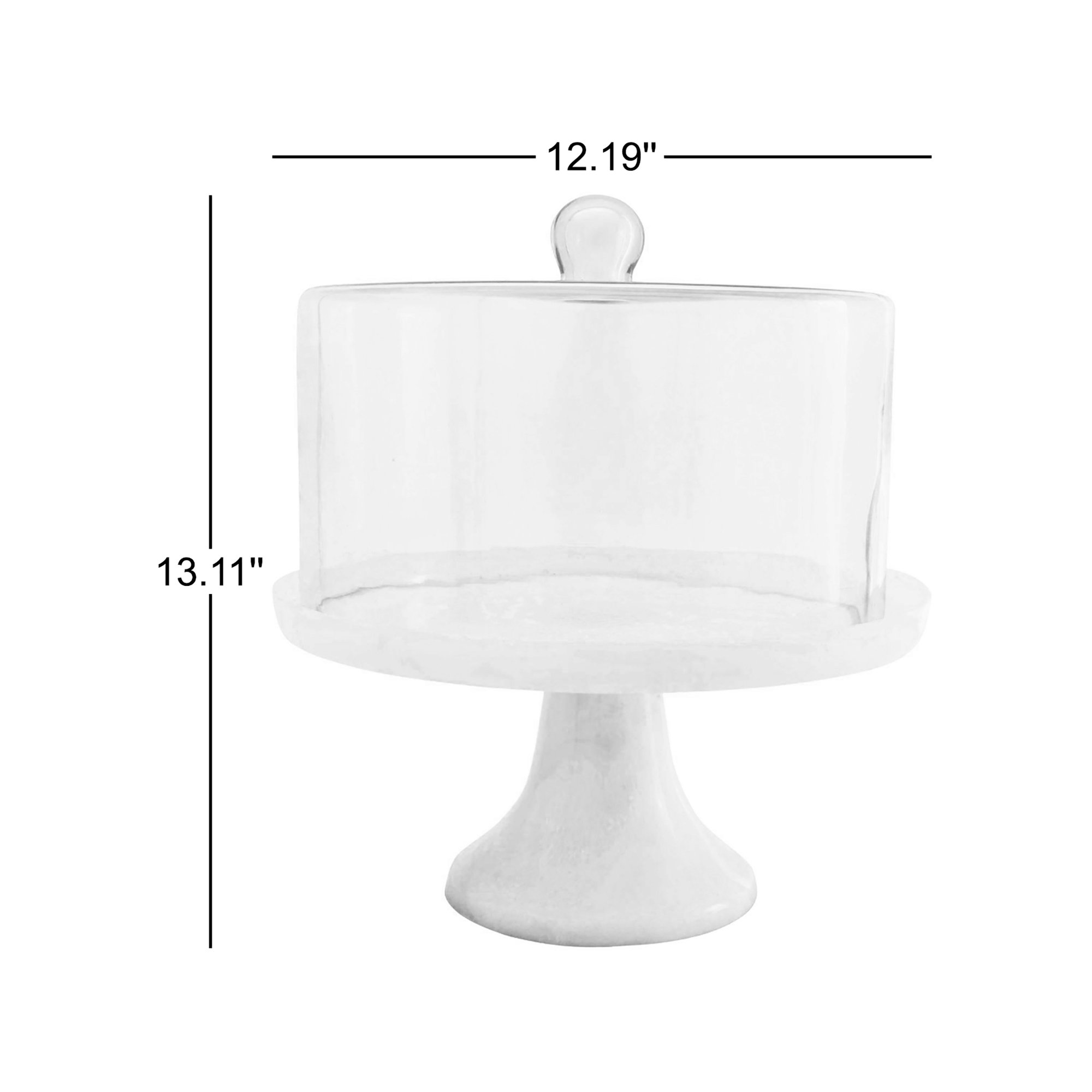 Lucente Resin Cake Stand & Dome, Pink/Clear