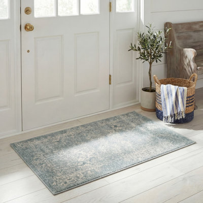 Tapis à motif oriental ardoisé / ivoire Nuss