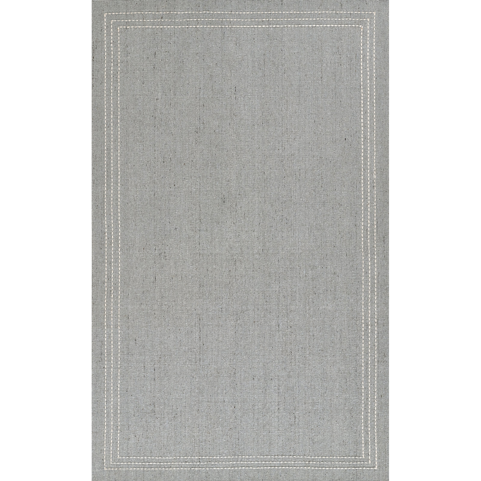 Patton Light Blue Hand-Loomed Wool Rug, Rectangle 3'6" x 5'6"