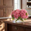 Véritable hydrangée dans un vase en verre-111057044