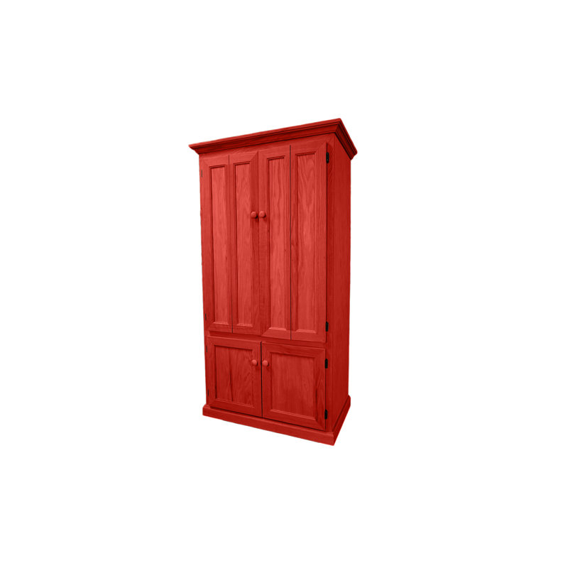 Armoire et bureau rectangulaire Jazayah, Rouge de Falun