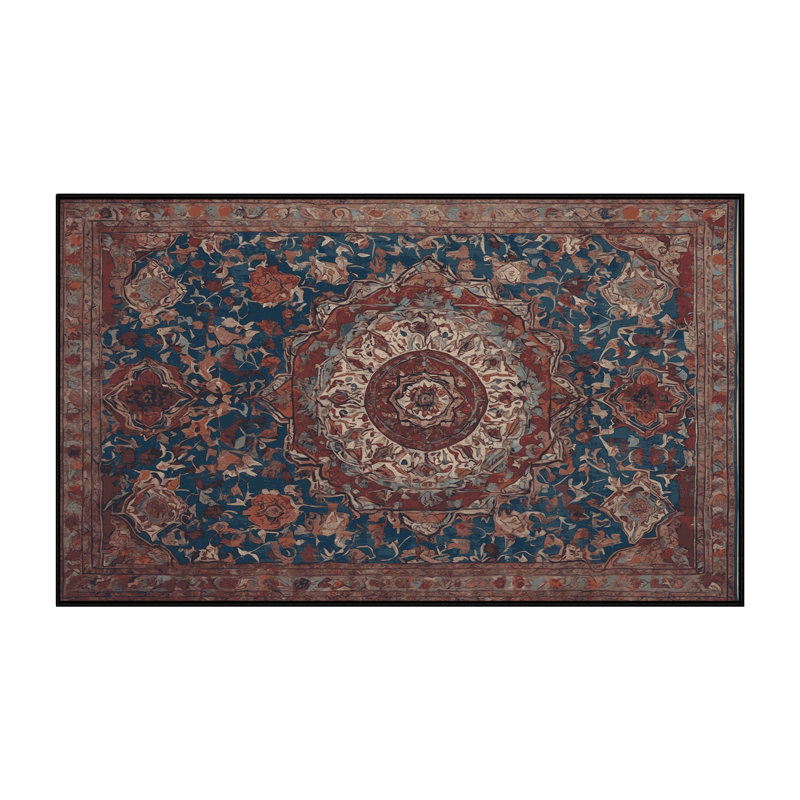 Tapis noir lavable à la machine, Rectangle 8 pi x 10 pi