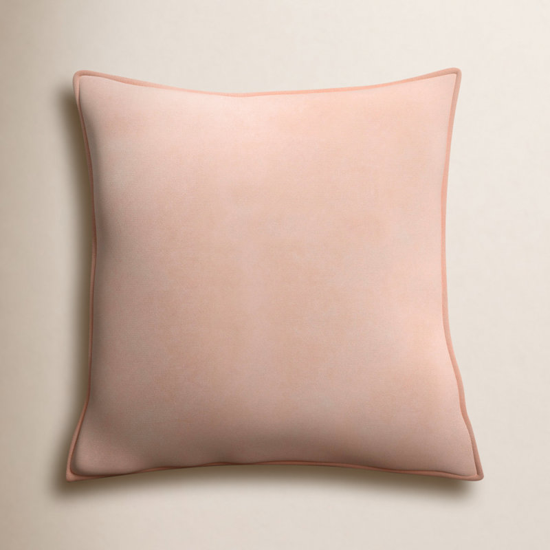Norwin Cotton Reversible Pillow Cover, 22" x 22", Peach