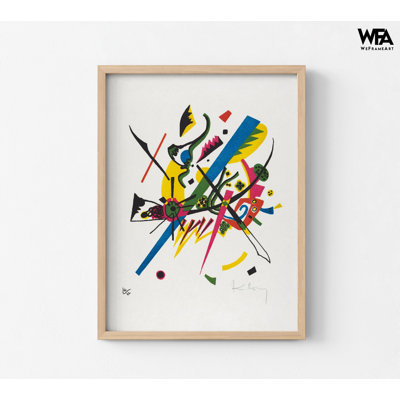 «Small Worlds I» par Vasili Kandinski, décor encadré Wassily Kandinsky, reproduction d'art Kleine Welten, impression abstraite colorée, art mural encadré