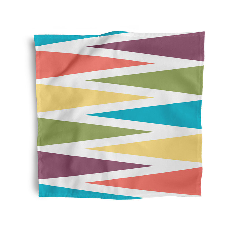Lygia Polyester Geometric Square Napkin, Blue