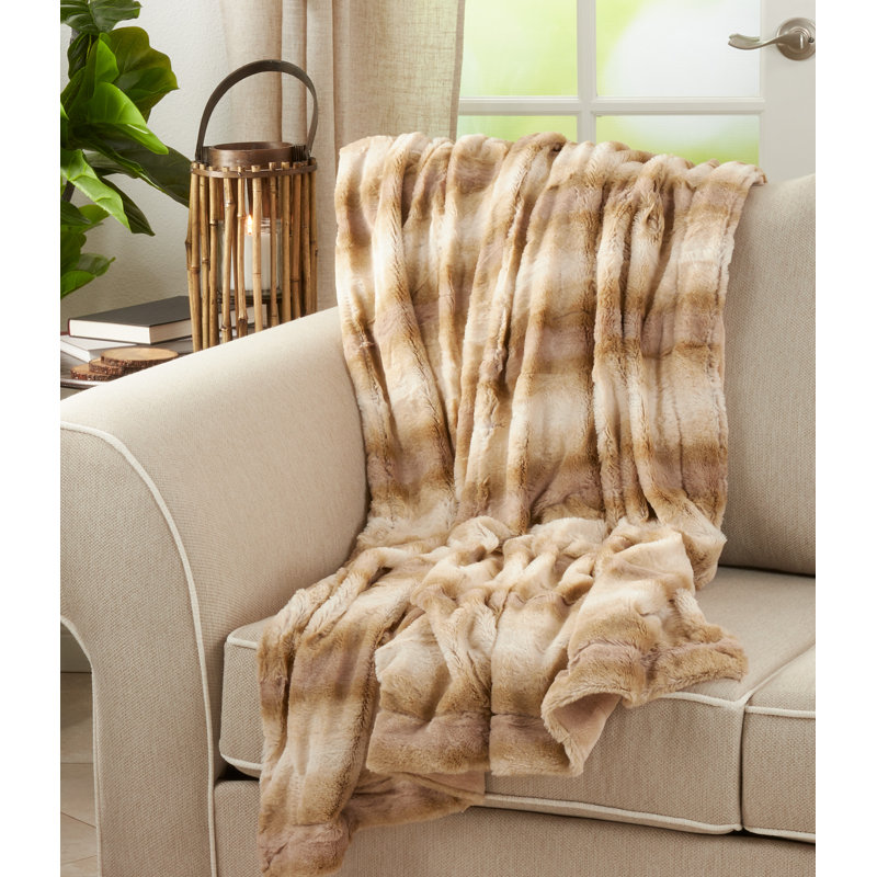 Sevan Collection Hand Woven Throw Blanket, Natural, 60" x 80"