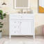 Meuble-lavabo moderne avec lavabo supérieur, 2 tiroirs et un tiroir basculant-683734857