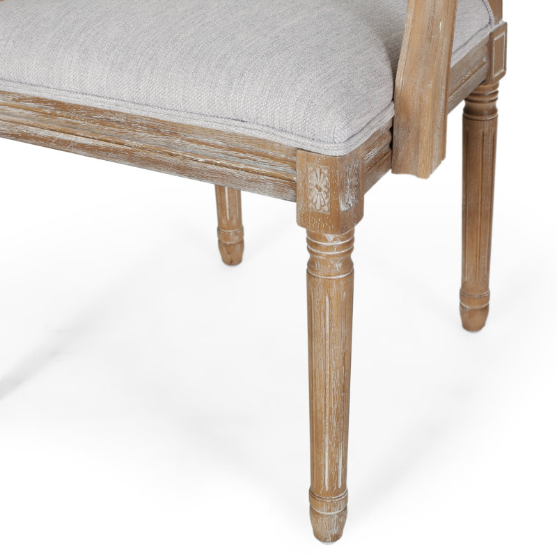 Ethynn 19.5'' H Upholstered Armchair, Light Gray, Natural