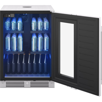 Presrv 5.6 cu. ft. Convertible Beer Kegerator in Stainless Steel with Single Tap and 107-Can Beverage Storage