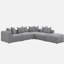 Chaise de coin Amherst Grey avec coussin décoratif