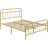 Aylena Vintage Metal Bed Frame with Diamond Pattern Headboard-495075732-503304933