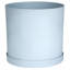 Pot à fleurs rond intérieur / extérieur en plastique moderne avec soucoupe-1933787764-1927843348