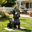 Statue de jardin d'extérieur bouledogue français, aucun assemblage requis-1455500442