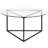 Jenson 35" Wide Round Coffee Table with Glass Top in Blackened Bronze-806751411