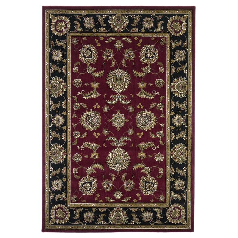 Tapis rouge / noir Austino, Rectangle 9 pi 10 po x 13 pi 2 po