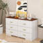 Console buffet avec finition blanche et brune
