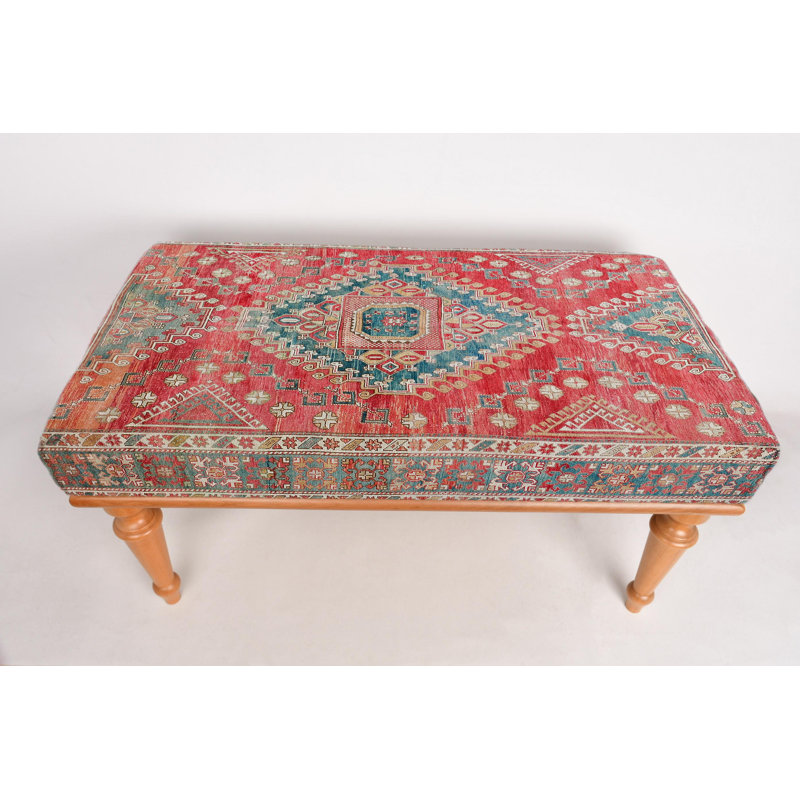 Banc repose-pieds, banc bohémien, banc rembourré, banc de bureau, banc de tapis turc, banc Kilim, banc de décoration intérieure, banc fabriqué à la main