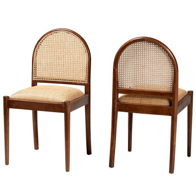 Modern Acacia Wood Dining Chair Set