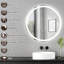 Citlally Circle Lighted Aluminium Framed Wall Accent Mirror in Silver-2069974890