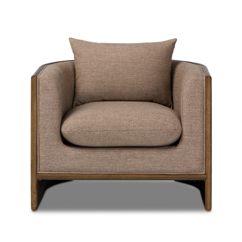 June Barrel Chair, Alcala Fawn, Vintage Parawood