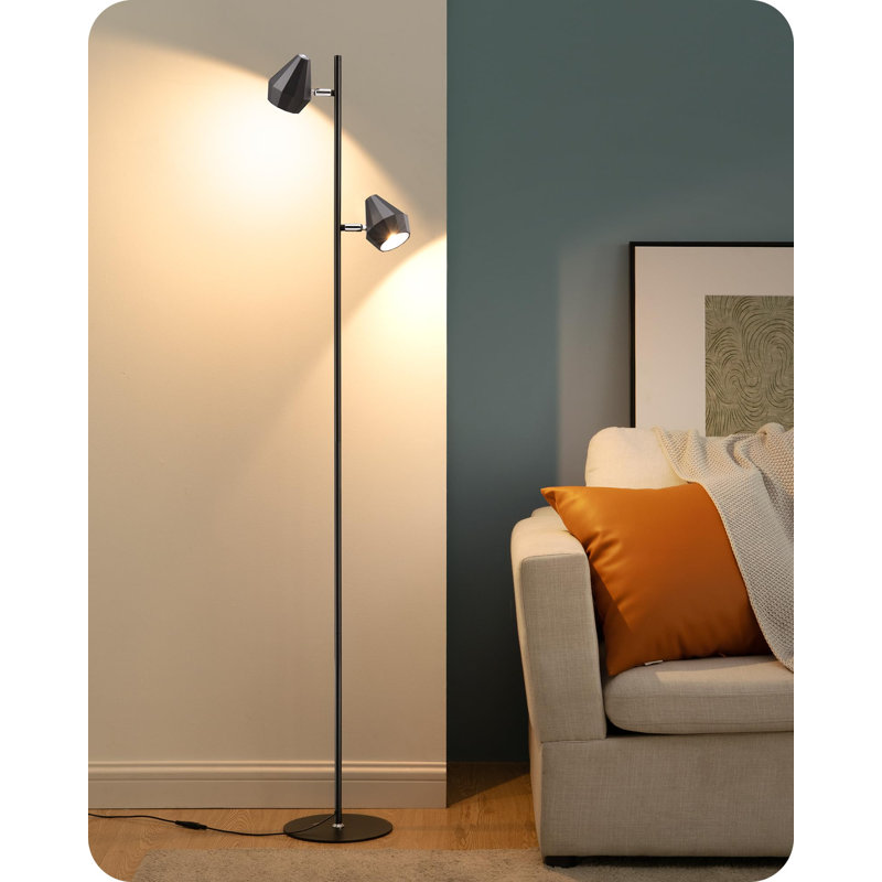 155cm LED Tree Floor Lamp, Black