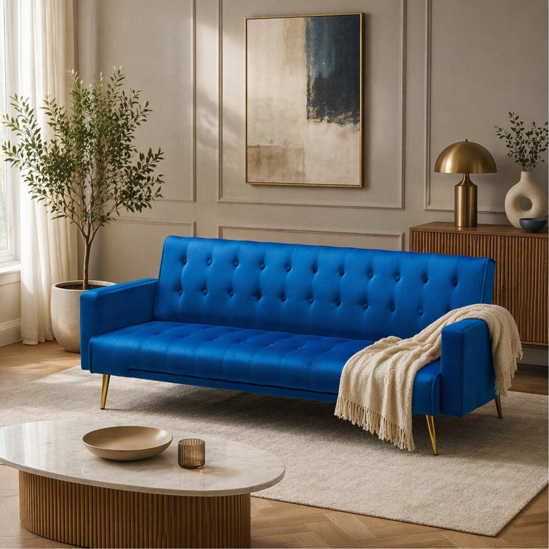 Canapé-lit - bleu foncé
