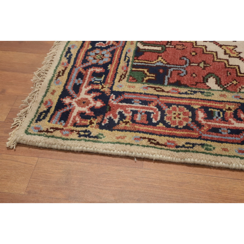Tapis décoratif géométrique en laine 3 x 5