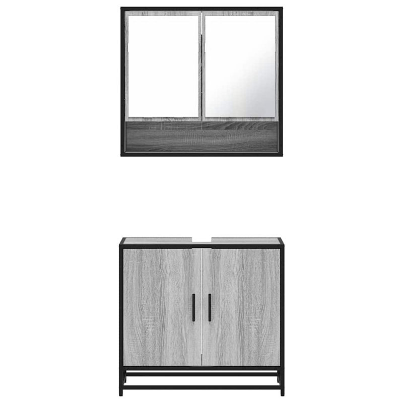 Bathroom Furniture Suite, Grey Sonoma