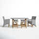 Nicole 70'' Rectangular 6 - Person Outdoor Dining Set with Sunbrella Cushions