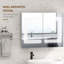 Armoire à pharmacie lumineuse avec miroir, miroir de salle de bain mural avec rangement, armoire de salle de bain murale avec charge USB, lumières 3 couleurs et tablette réglable, ultrabrillante