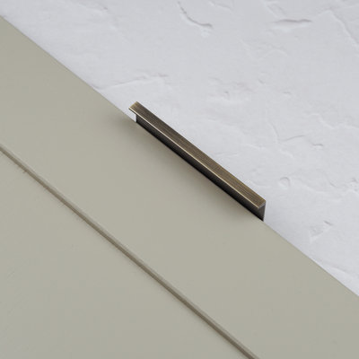 Antique Brass Squared Edge Lip Pull Handles