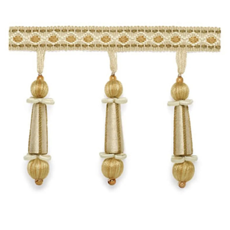 Addington Molded Tassel Fringe, Taupe/Tan