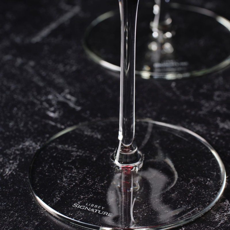 Libbey Signature Greenwich Tall Clear Glass Wine Set for Red and White Wines