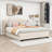 Hartli Queen Linen Upholstered Platform Bed with 2 Drawers and Twin Trundle-1641745118