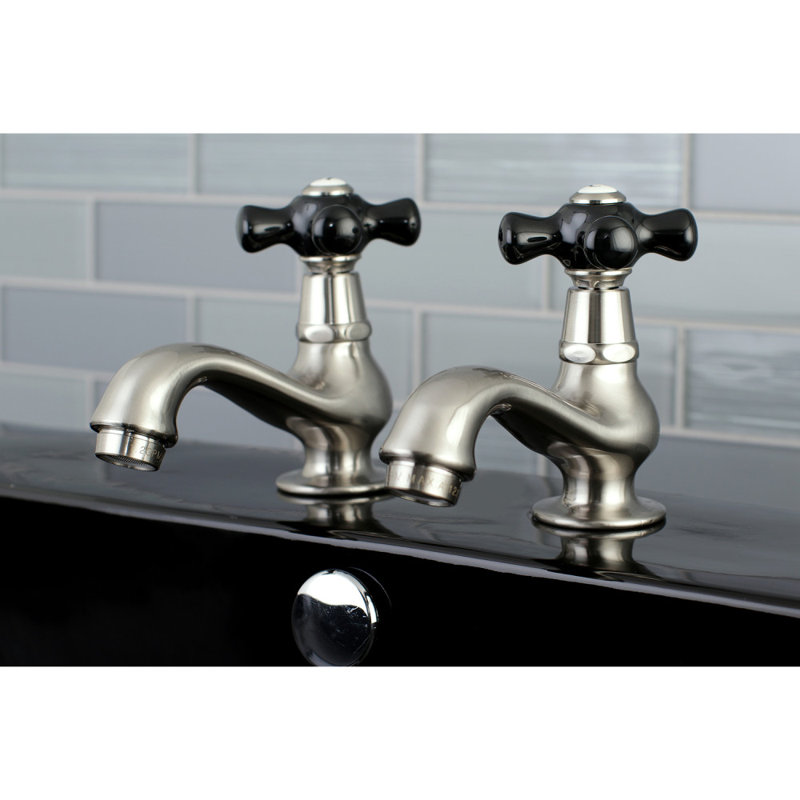Robinet de salle de bain central à Duchess, Nickel brossé