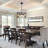 3 - Light Farmhouse Cross - Braced Metal Frame Chandelier