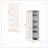 White and Black 1-Door Multistorage Kitchen Pantry-632570910