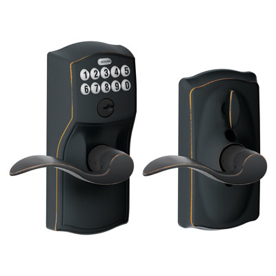 Accent Keypad Lever with Camelot Trim