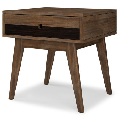 22" Brown Wood End Table